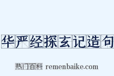 华严经探玄记造句是什么意思的图片